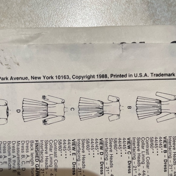 McCall 1980’s Women’s Sewing Patterns, 80’s vintage fashion - Picture 3 of 3